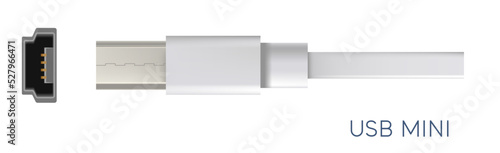 USB mini, type of connectors, wire for gadget