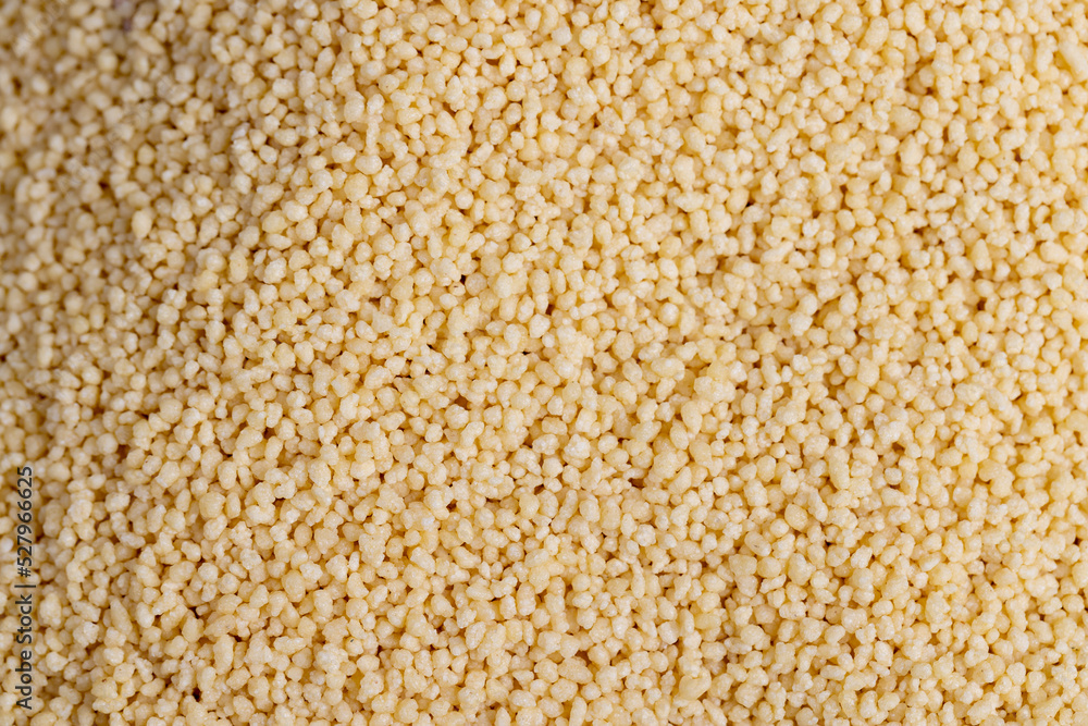 Fresh raw porridge couscous from wheat or millet Fresh raw porridge couscous from wheat or millet