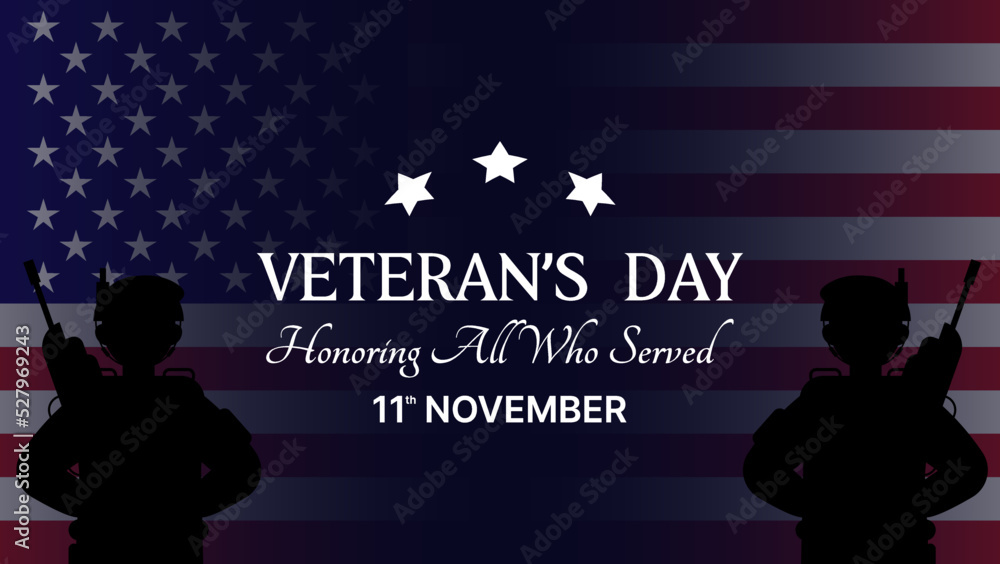 veteran's day background design for banner, poster, invitation or social media