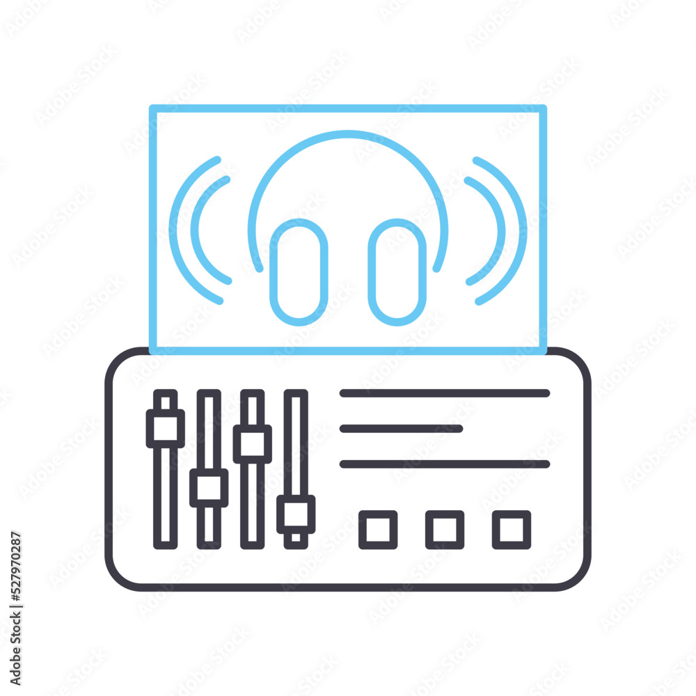 studio line icon, outline symbol, vector illustration, concept sign studio line icon, outline symbol, vector illustration, concept sign