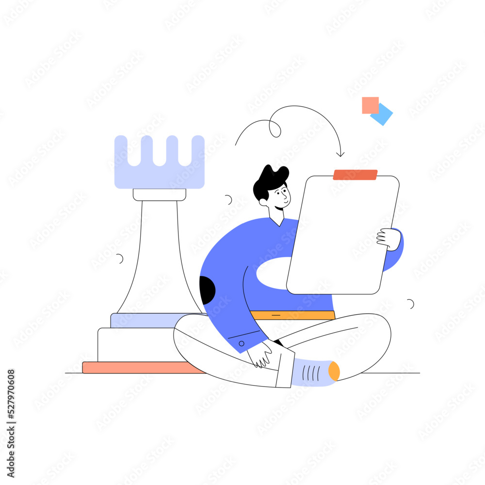 A flat illustration of project management A flat illustration of project management