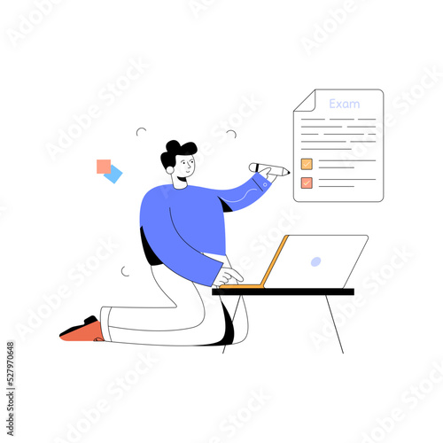 A character based flat illustration of business discussion 