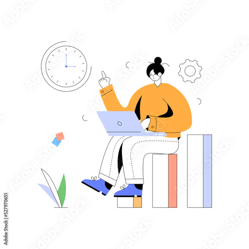 A character based flat illustration of business discussion 