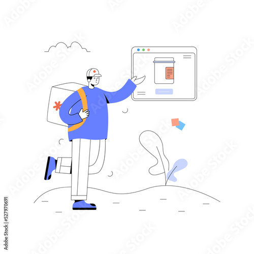 A character based flat illustration of business discussion 