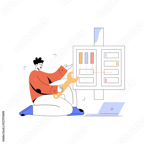 A character based flat illustration of business discussion 