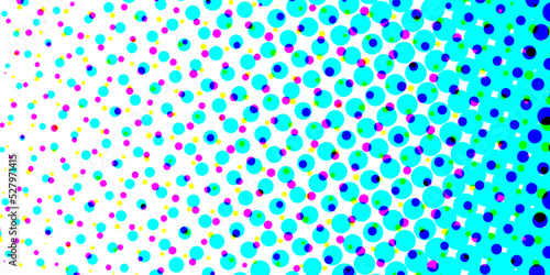Gradient halftone dots background. Colorful comic pattern. You can use for banner, empty polka bubble, pop art template, texture. 