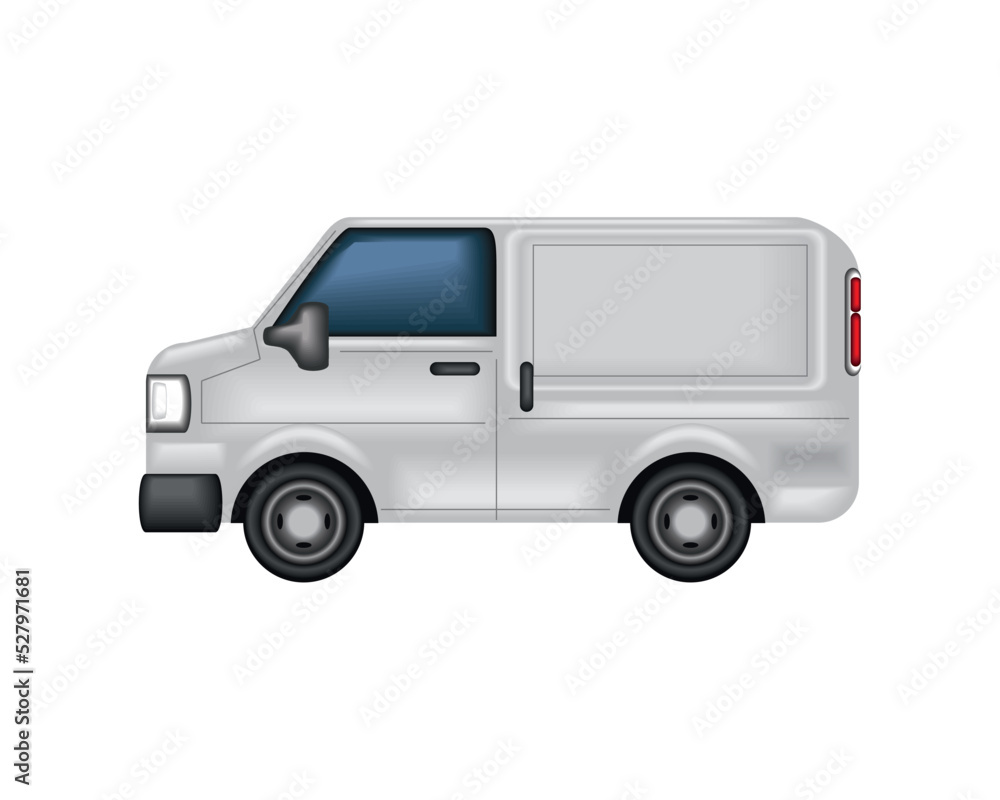 van car isolated mockup