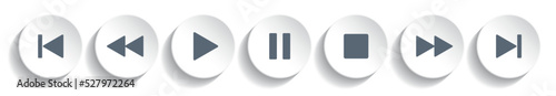 Media player buttons set
