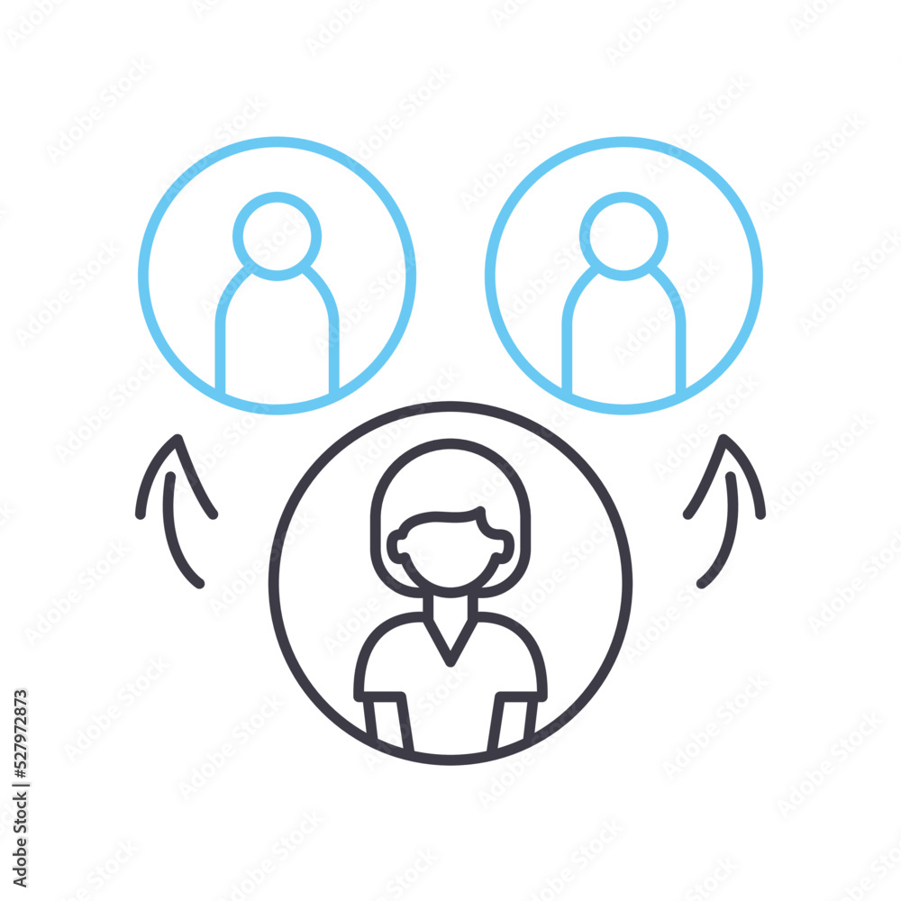 team hierarchy line icon, outline symbol, vector illustration, concept sign team hierarchy line icon, outline symbol, vector illustration, concept sign