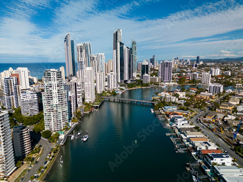 Aerial view of Gold Coast in Australia © ymgerman