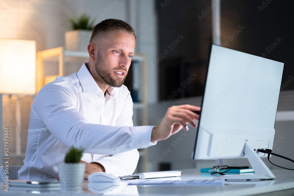 Business Man Analyst Using KPI Data Business Man Analyst Using KPI Data