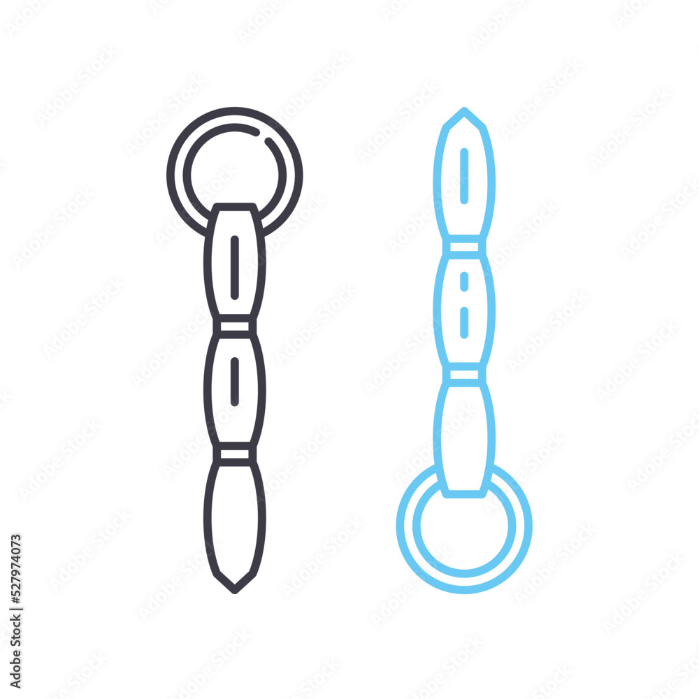 tactical baton line icon, outline symbol, vector illustration, concept sign tactical baton line icon, outline symbol, vector illustration, concept sign
