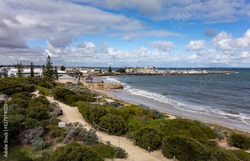 Bathers Bay with marina in Fremantle, Western Australia