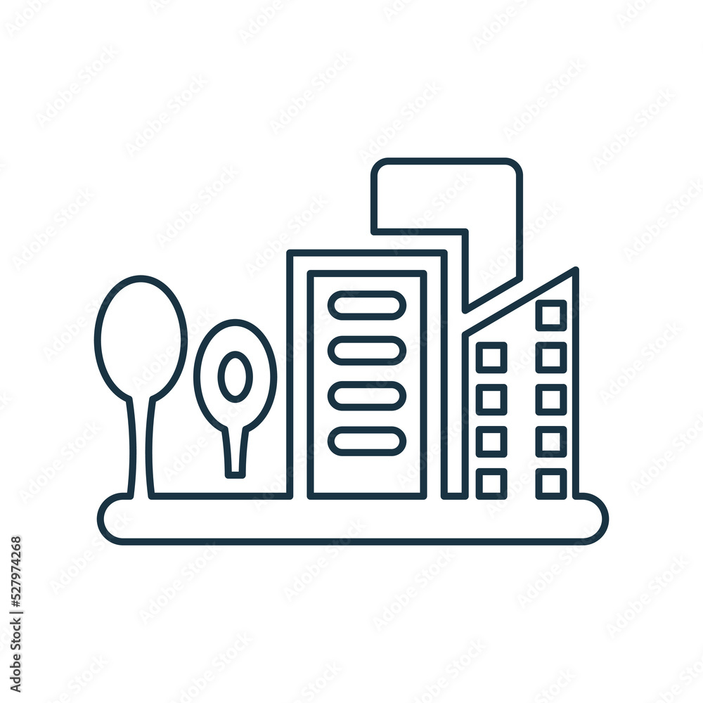 Architecture, building, dwelling outline icon. Line art vector.