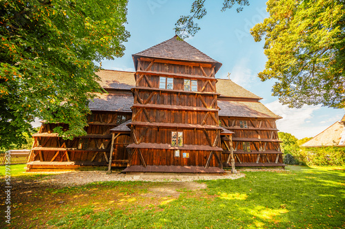 The Wooden Protestant Articular Church in Hronsek, Banska Bystrica, Slovakia. Unesco World Heritage Site. photo