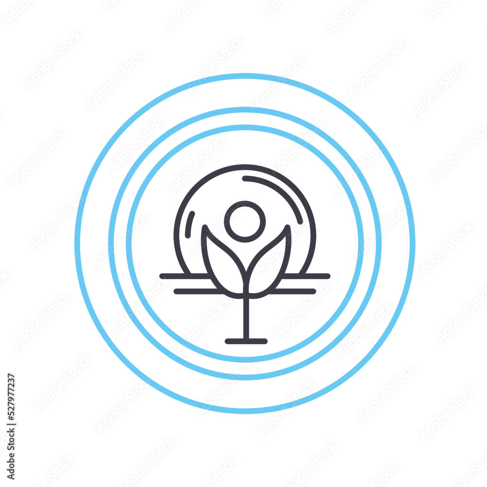 terraforming planet line icon, outline symbol, vector illustration, concept sign terraforming planet line icon, outline symbol, vector illustration, concept sign