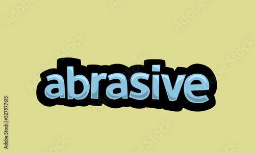 ABRASIVE writing vector design on a yellow background