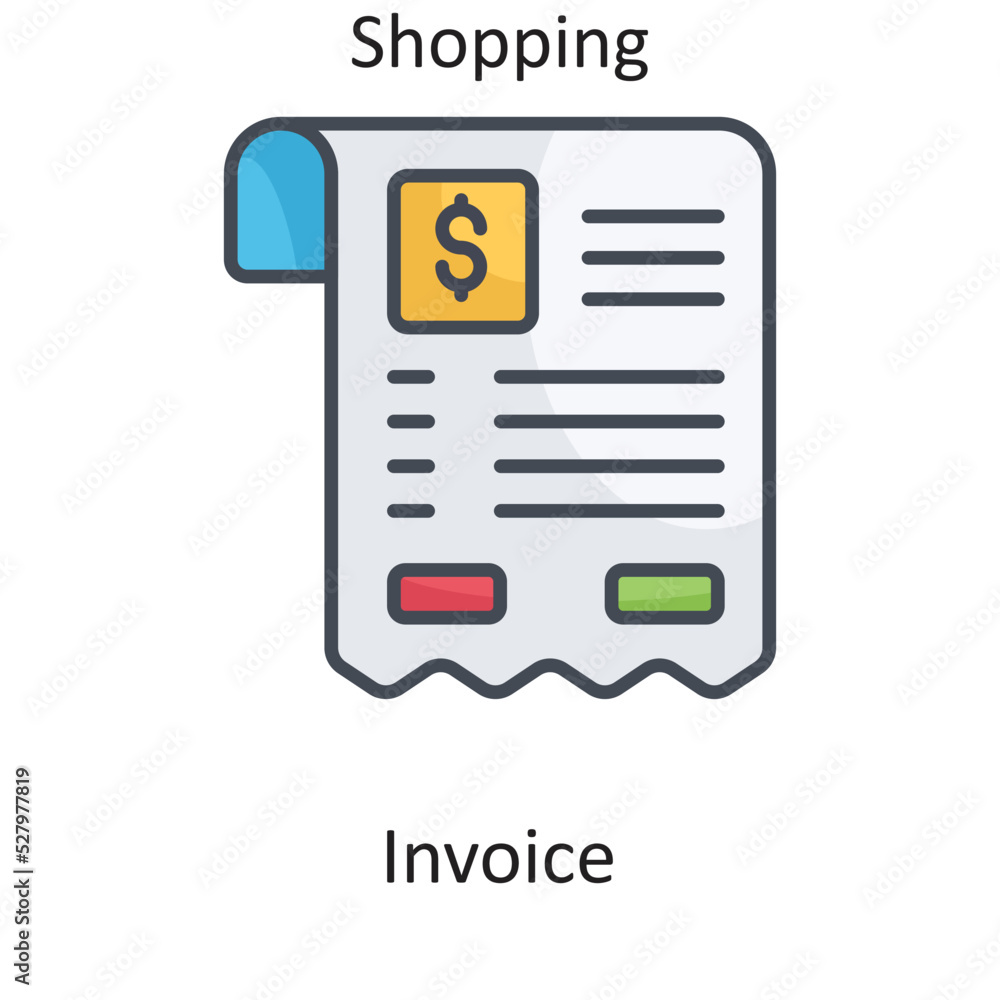 Invoice Filled Outline Vector Icon Design illustration on White background. EPS 10 File Invoice Filled Outline Vector Icon Design illustration on White background. EPS 10 File
