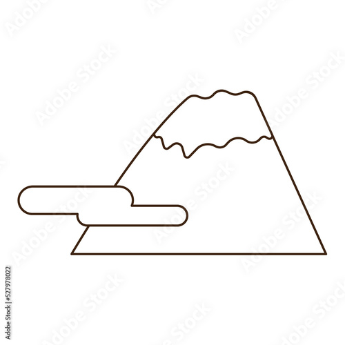 Vector illustration of a mountain named Mt.Fuji in Japan. photo