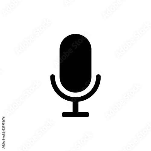 Microphone icon in trendy flat style isolated on background.