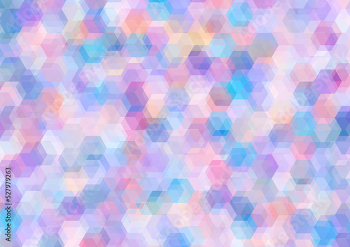 Abstract mosaic background, pink blue hexagonal shape geometric abstract backdrop, vector illustration.