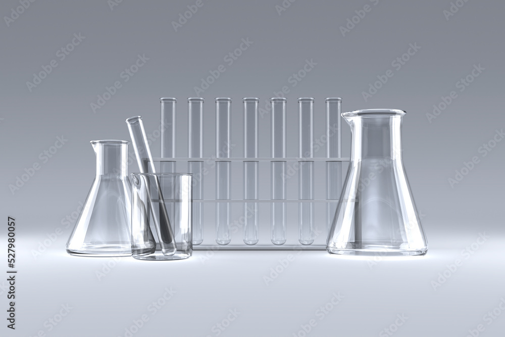 Laboratory flask with chemical solutions Laboratory flask with chemical solutions