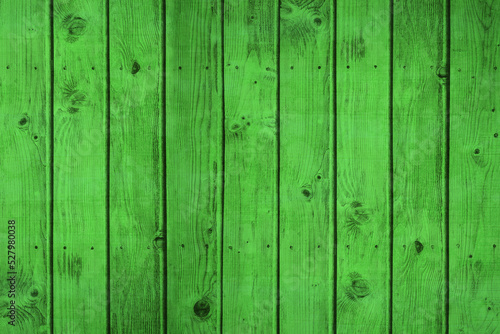 Bright green wooden planks