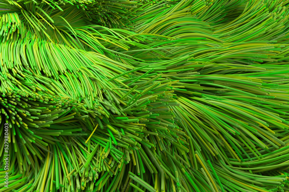 Close up shot of green optical fiber Close up shot of green optical fiber