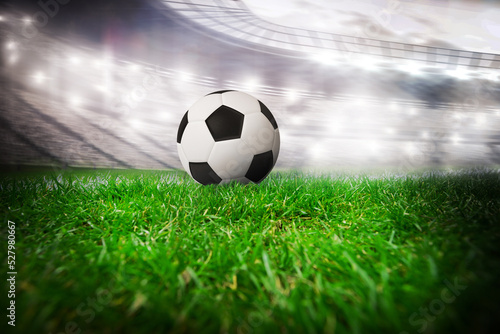 Soccer ball in soccer stadium © vectorfusionart
