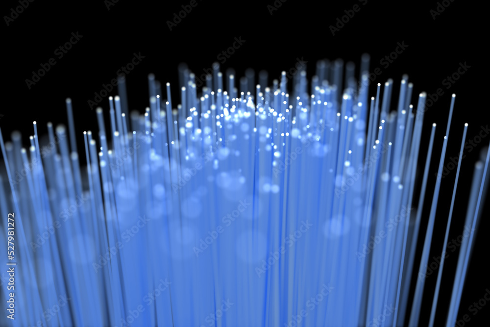 Defocused image of blue fiber optics Defocused image of blue fiber optics