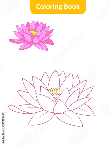LOTUS COLORING PAGES FOR KIDS