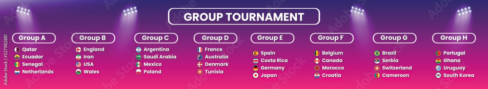 FIFA World Cup 2022. Match schedule template design with stadium lights isolated on gradient pink background. Premium design for international world championship tournament poster, booklet, banner. FIFA World Cup 2022. Match schedule template design with stadium lights isolated on gradient pink background. Premium design for international world championship tournament poster, booklet, banner.