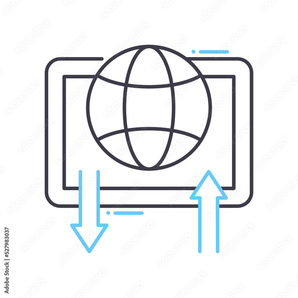 world wide web line icon, outline symbol, vector illustration, concept sign world wide web line icon, outline symbol, vector illustration, concept sign