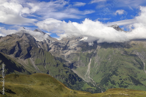 High Tauern National Park. Austria. Grosglockner Mountain and Pasterze glacier.