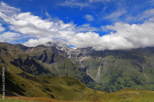 Fototapeta Naklejka Na Ścianę i Meble -  High Tauern National Park. Austria.
Grosglockner Mountain and Pasterze glacier.