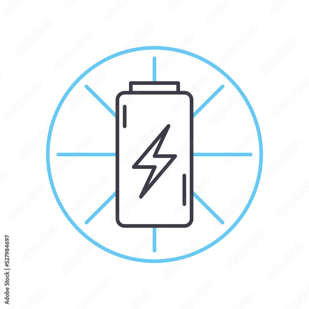wireless energy line icon, outline symbol, vector illustration, concept sign wireless energy line icon, outline symbol, vector illustration, concept sign