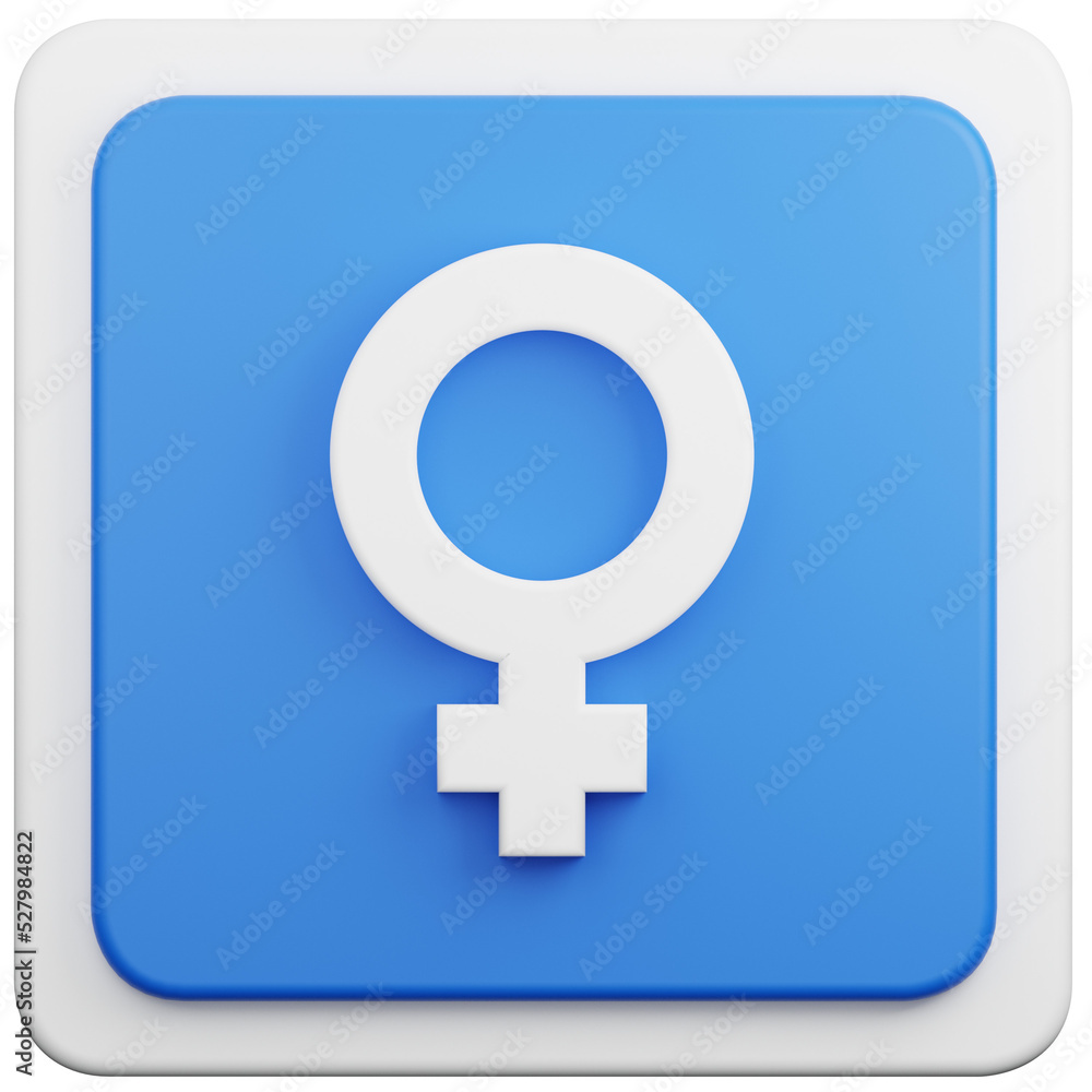 female woman symbol signage on transparent background. 3D Illustration female woman symbol signage on transparent background. 3D Illustration