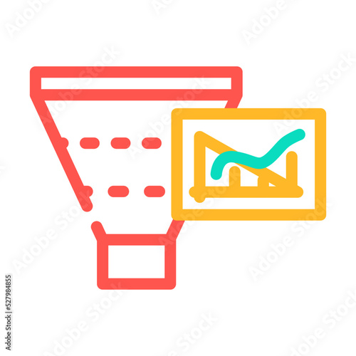 increase mqls color icon vector. increase mqls sign. isolated symbol illustration