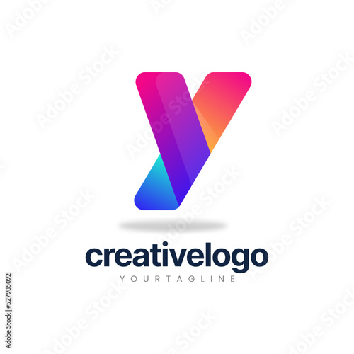 colorful logo design -  letter mark logo - gradient logo