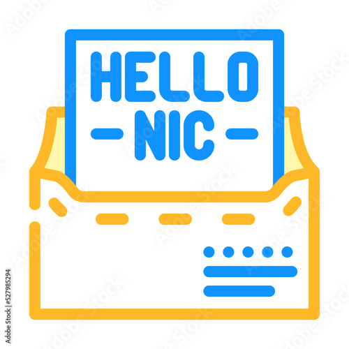 personalized email color icon vector. personalized email sign. isolated symbol illustration