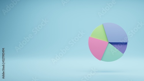 Free Download Colorful steps infographic 3d rendered, Five section 3D Infographic geometric Chart. - GFXLoad