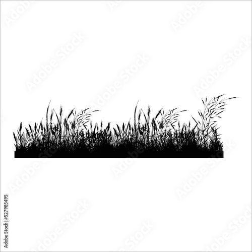 cute grass silhouette illustration