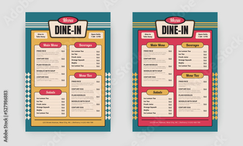 Restaurant menu template. social media marketing web banner template design. healthy food business online promotion flyer with abstract background, logo and icon. Sale cover.