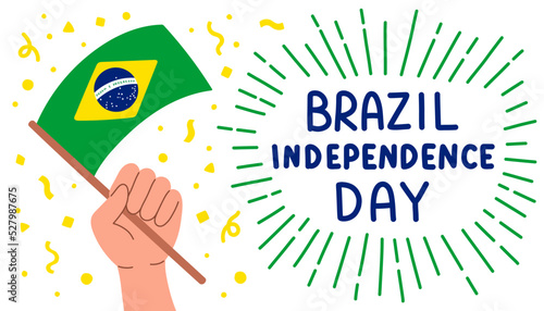 Brazil independence day vector and poster design