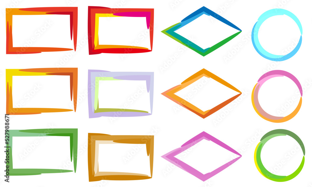 カラフルなフレームのセット1