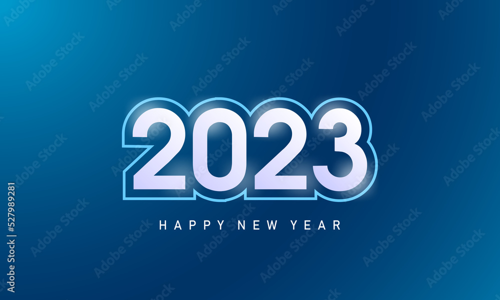 new year 2023 design with line style