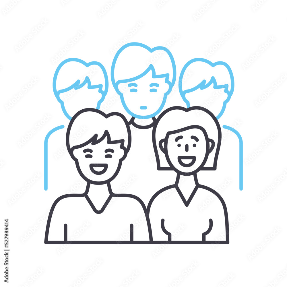 voters line icon, outline symbol, vector illustration, concept sign voters line icon, outline symbol, vector illustration, concept sign
