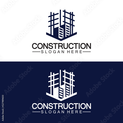 Construction, home repair, and Building Concept Logo Design, Home building Construction vector logo template
