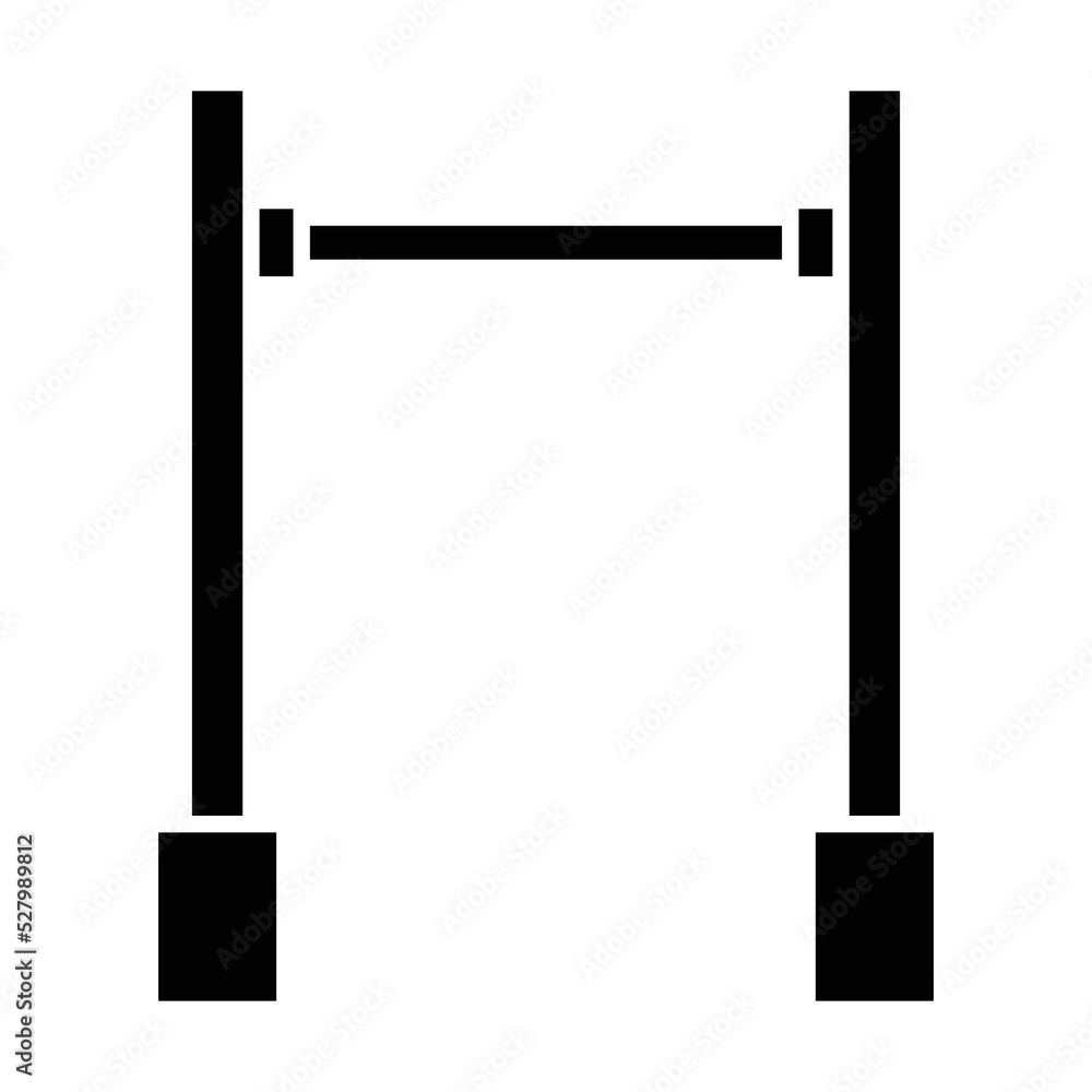 Pull up bar black icon. Suitable for website, content design, poster, banner, or video editing needs Pull up bar black icon. Suitable for website, content design, poster, banner, or video editing needs