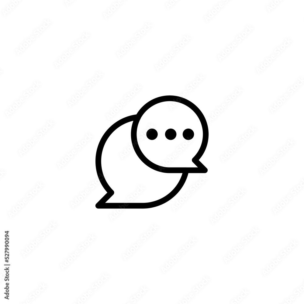 Fototapeta premium chat message icon sign symbol design vector illustration high quality black style